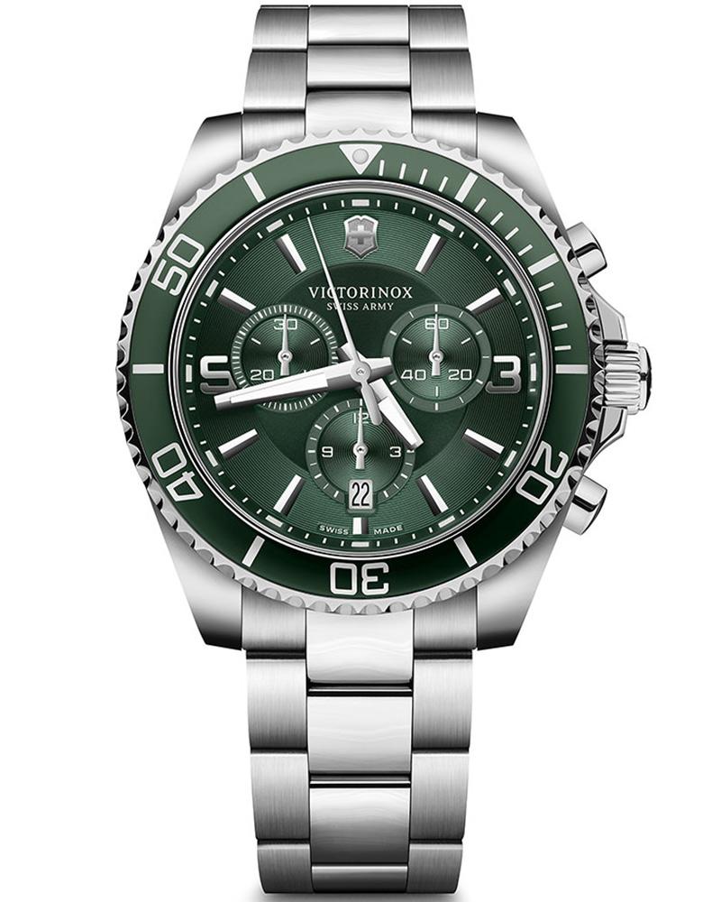 Victorinox Men Maverick Round Green Dial Watch