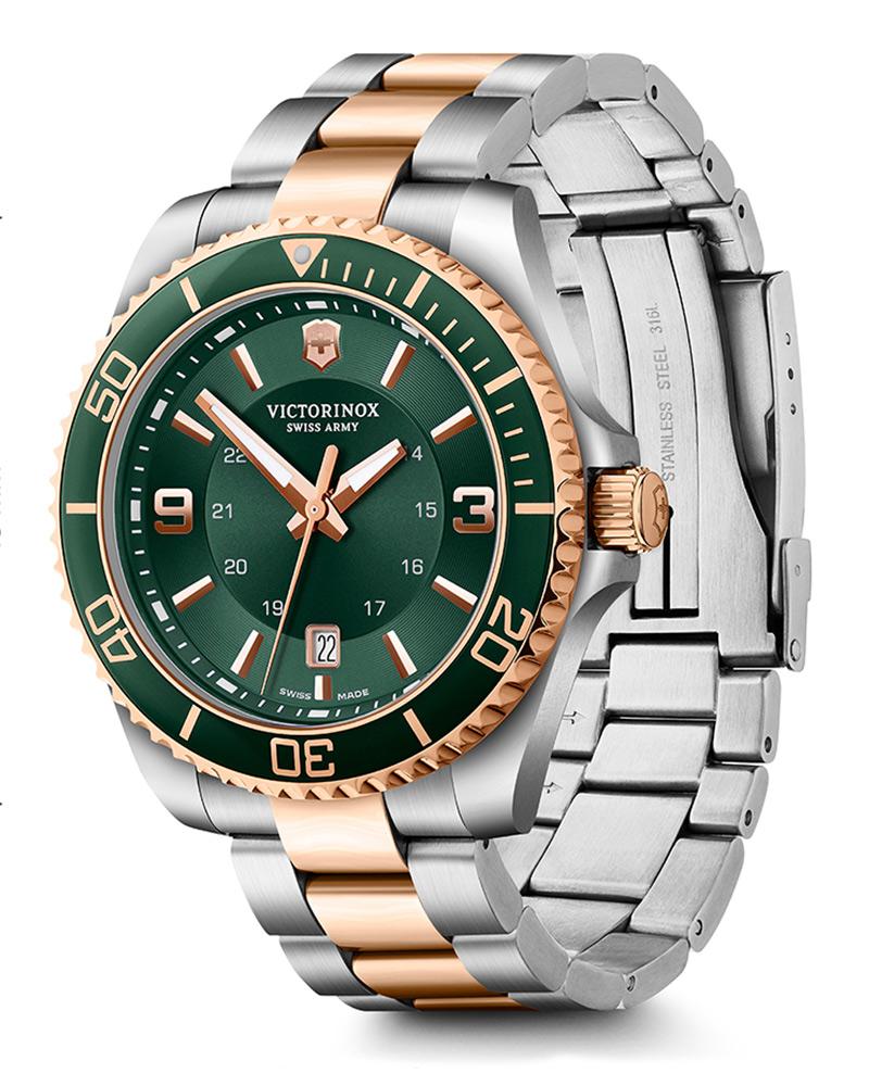 Victorinox Men Maverick Round Green Watch