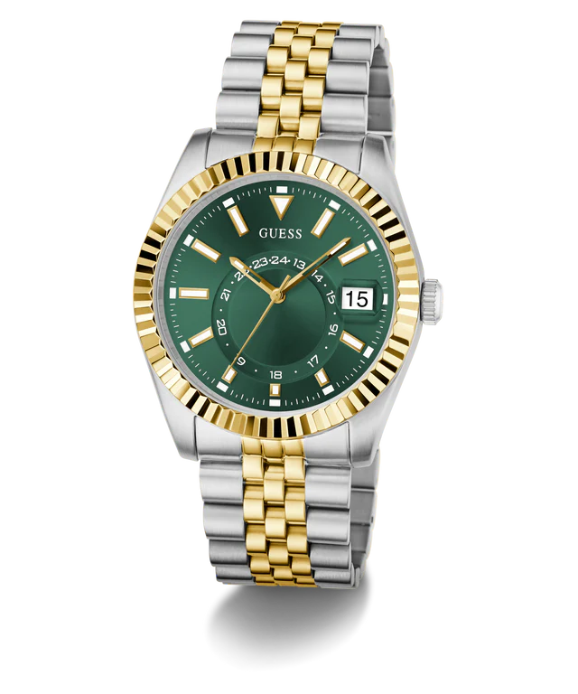 GUESS Mens Jaden 2-Tone Multi-function Date Watch