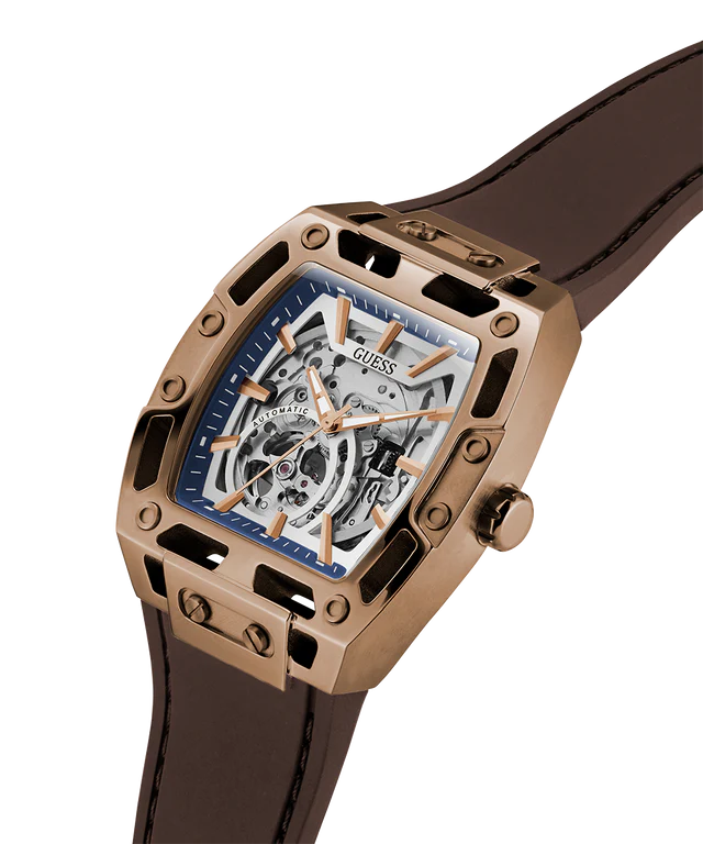 GUESS Mens Brown Coffee Automatic Watch