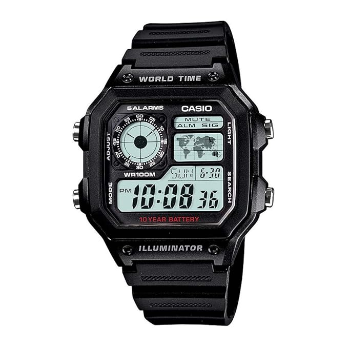 Casio Youth Series Digital Grey Dial Men's Watch