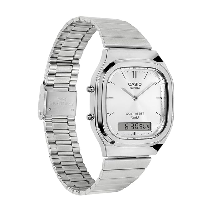 Casio Vintage  Analog-Digital White Dial Unisex