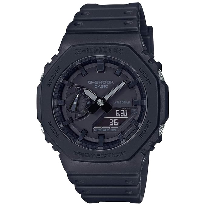 Casio G-Shock GA-2100-1A1DR Black Analog-Digital Dial Black Resin Strap Men's