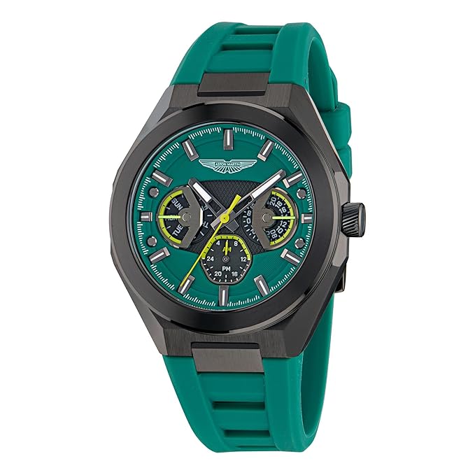 Aston Martin Lagunda Octogonal 42mm Green Dial Analog Men Watch
