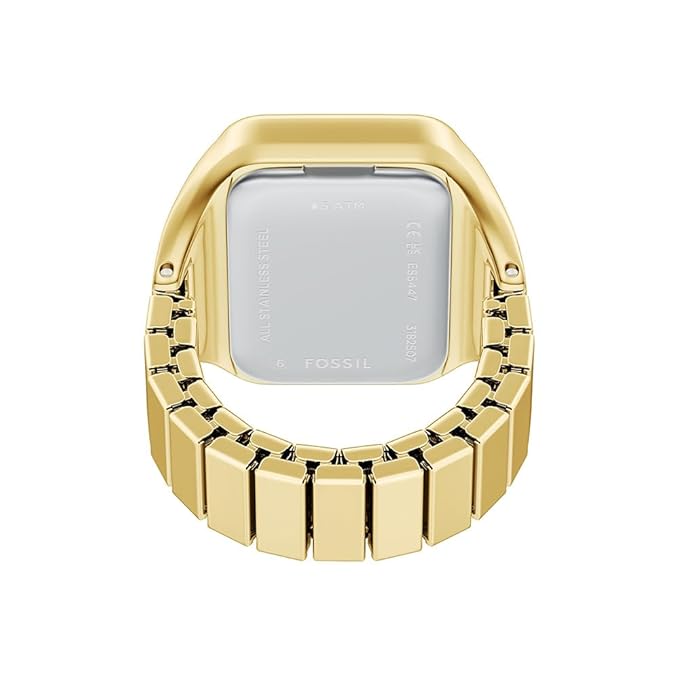 Fossil Raquel Watch Ring Gold Quartz Stainless Steel Watch