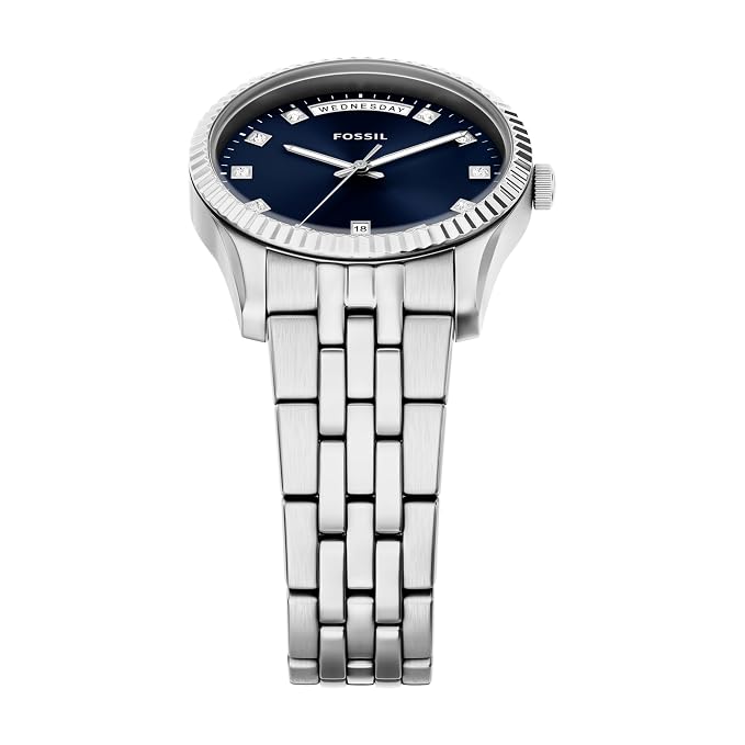 Fossil Scarlette Silver Quartz Stainless Steel Watch