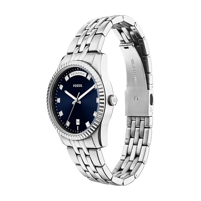 Fossil Scarlette Silver Quartz Stainless Steel Watch