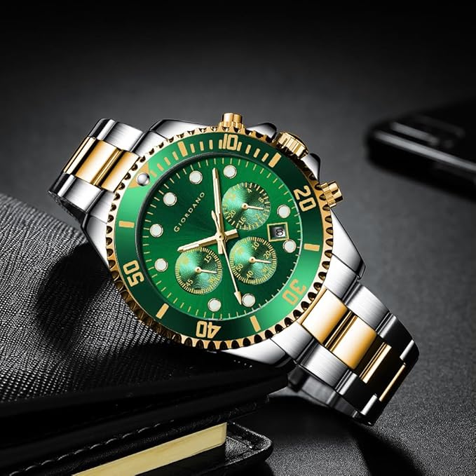 GIORDANO Multi-Function Analog Wrist Watch for Men Water Resistant with Classy Dial and Strap|Compliment Your Look|Ideal Gift for|Men's