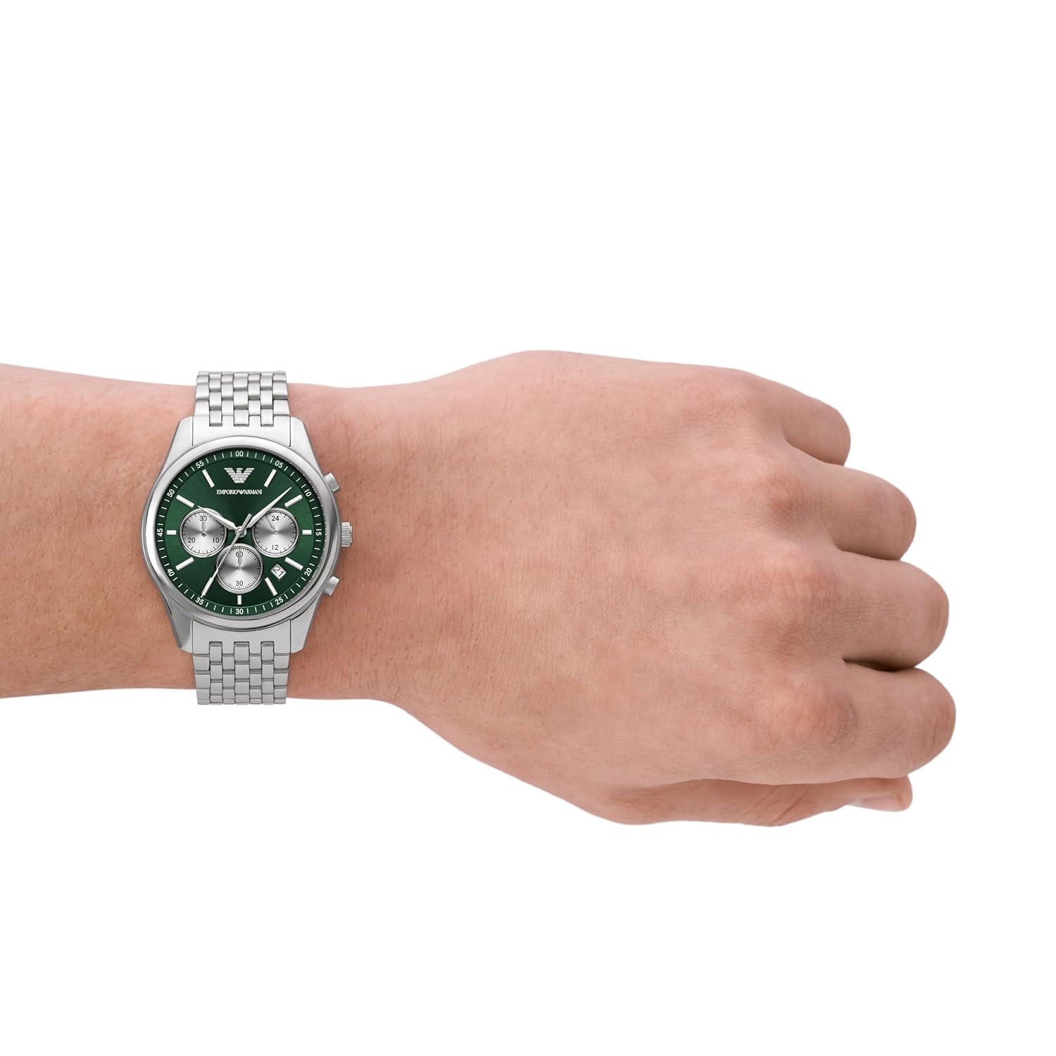 Emporio Armani Stainless Steel Analog Green Dial Men
