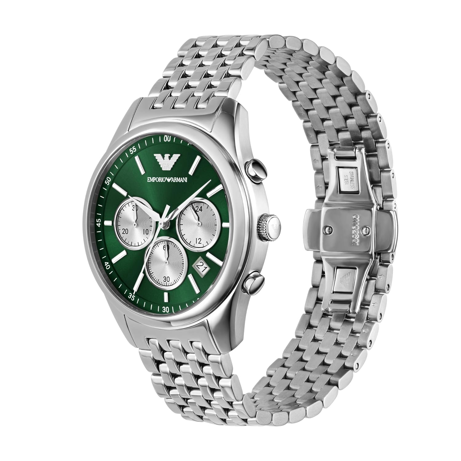 Emporio Armani Stainless Steel Analog Green Dial Men