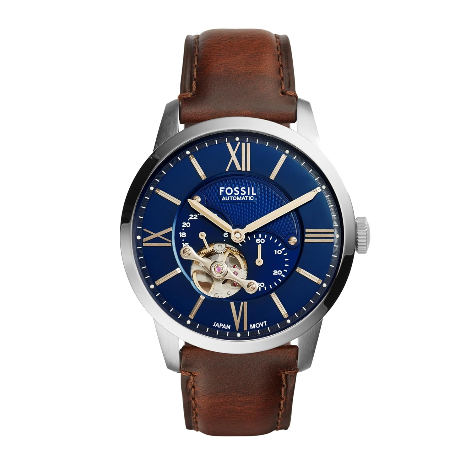 Fossil Townsman Analog Blue Dial Men's Leather Watch