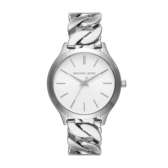 Michael Kors Analog White Dial Silver Strap Women's Watch