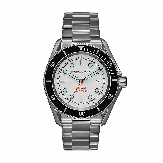 Michael Kors Analog White Dial Men's Metal Band Watch