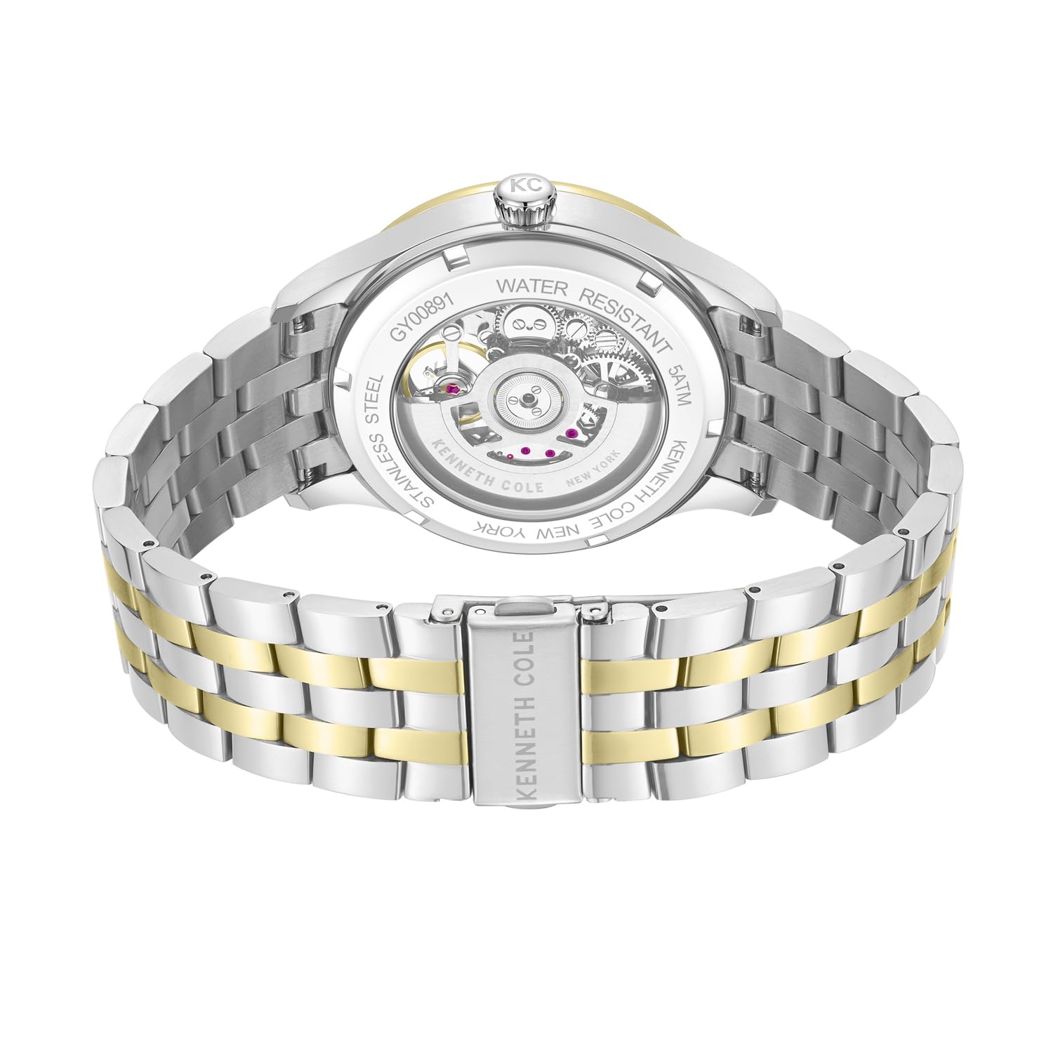Kenneth Cole Automatic Analog with Brown Dial Multicolor Stainless Steel Strap Watch for Men