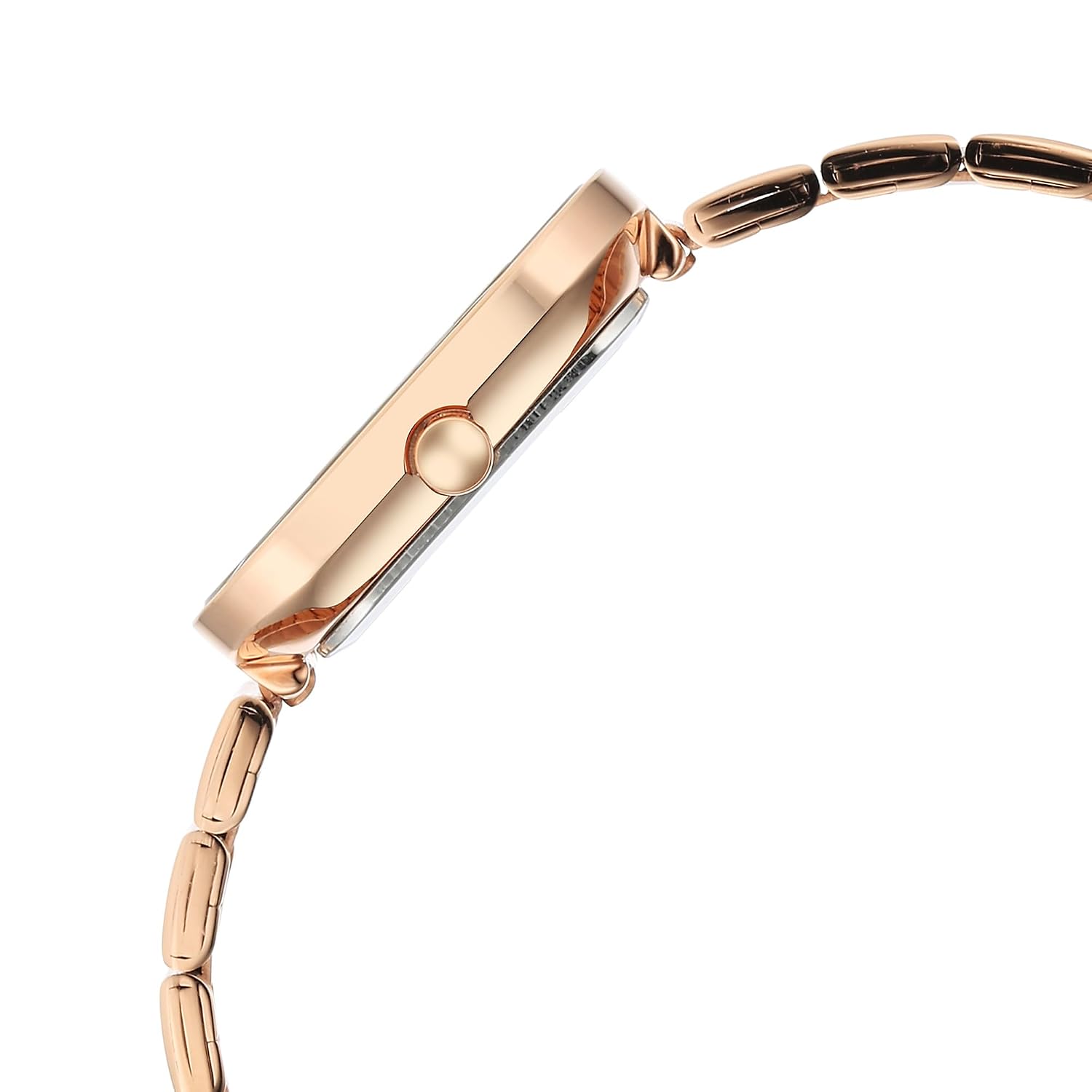 Titan Purple Stackables Quartz Analog White Dial Rose Gold Stainless Steel Strap Watch for Women