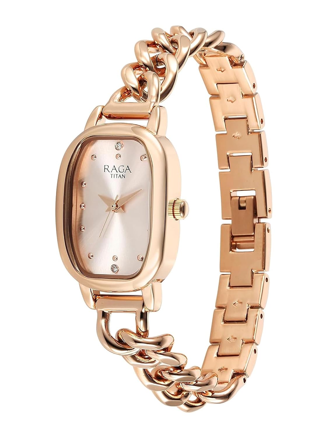Titan Raga Showstopper 2.0 Quartz Rose Gold Dial Watch for Women
