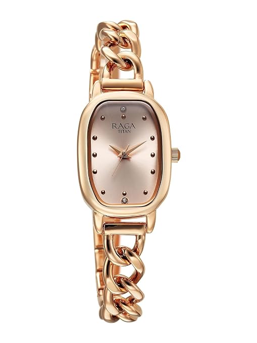 Titan Raga Showstopper 2.0 Quartz Rose Gold Dial Watch for Women