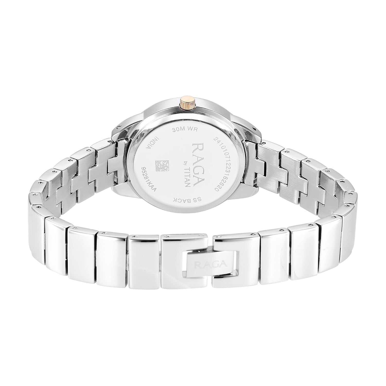 Click to see full view Titan Raga Showstopper Quartz Analog Purple Dial Metal Strap Watch for Women