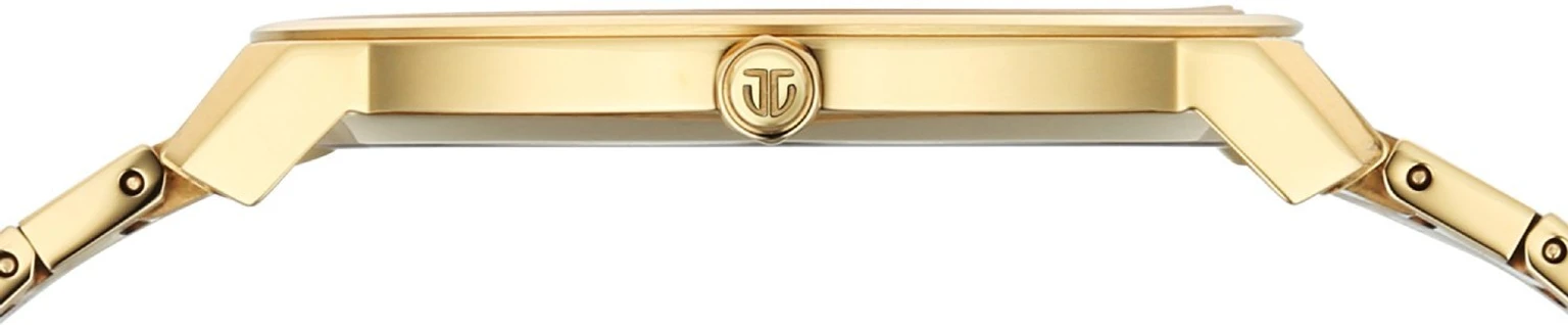 Titan Edge Meister 2Hands+Date Green Dial Gold Plated Stainless Steel 316L Strap Analog Watch  - For Men