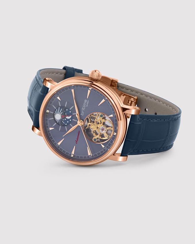 Jupiter Men Automatic Blue Dial Analog Leather Watch