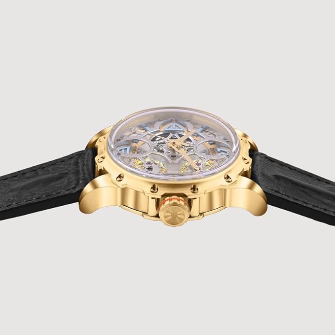 Era Men Automatic Silver Dial Analog Leather Watch