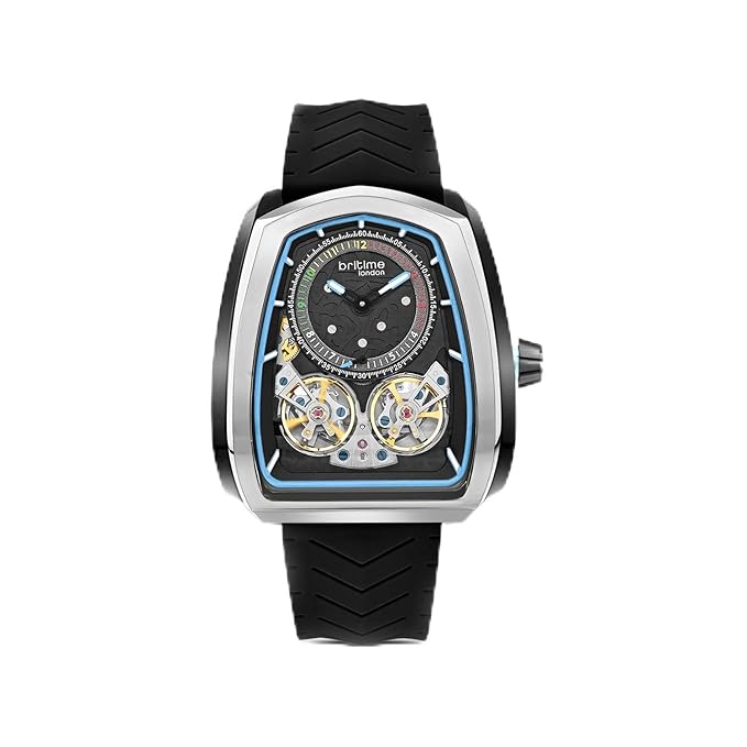 Aventus Men Automatic Black Dial Analog Silicone Watch