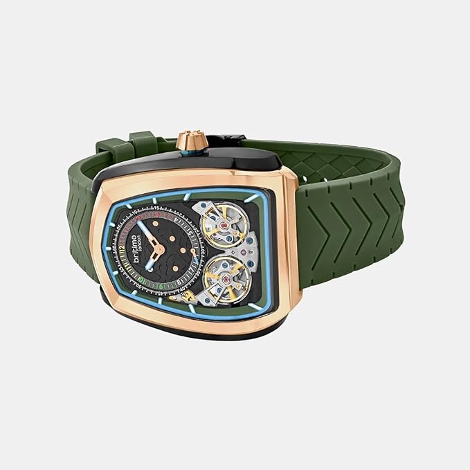 Aventus Men Automatic Green Dial Analog Silicone Watch