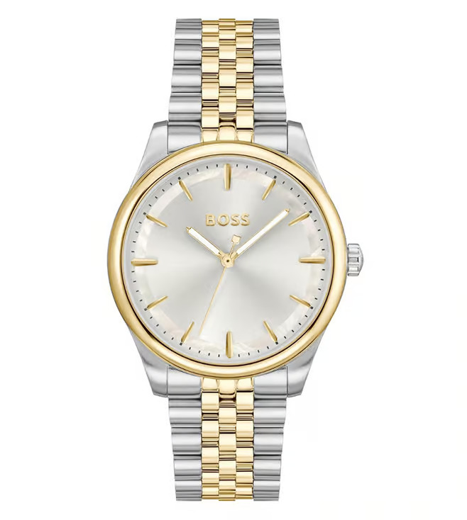 Graceful Women Quartz Silver Mother Of Pearl Dial Analog Stainless Steel Watch