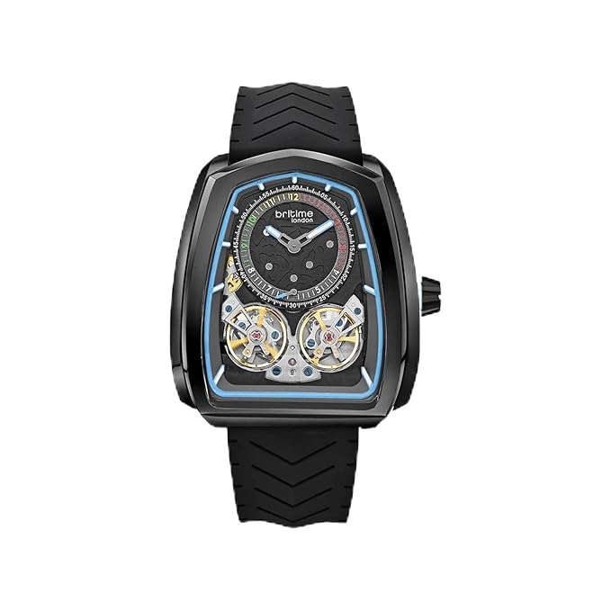 Aventus Men Automatic Black Dial Analog Silicone Watch