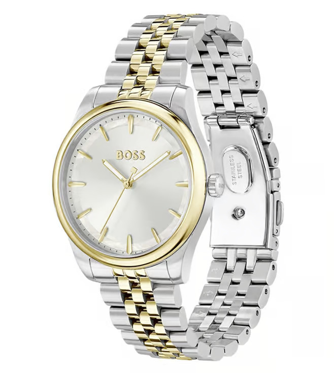 Graceful Women Quartz Silver Mother Of Pearl Dial Analog Stainless Steel Watch