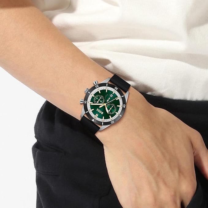 Hugo Boss Santiago Analog Green Dial Men's Watch