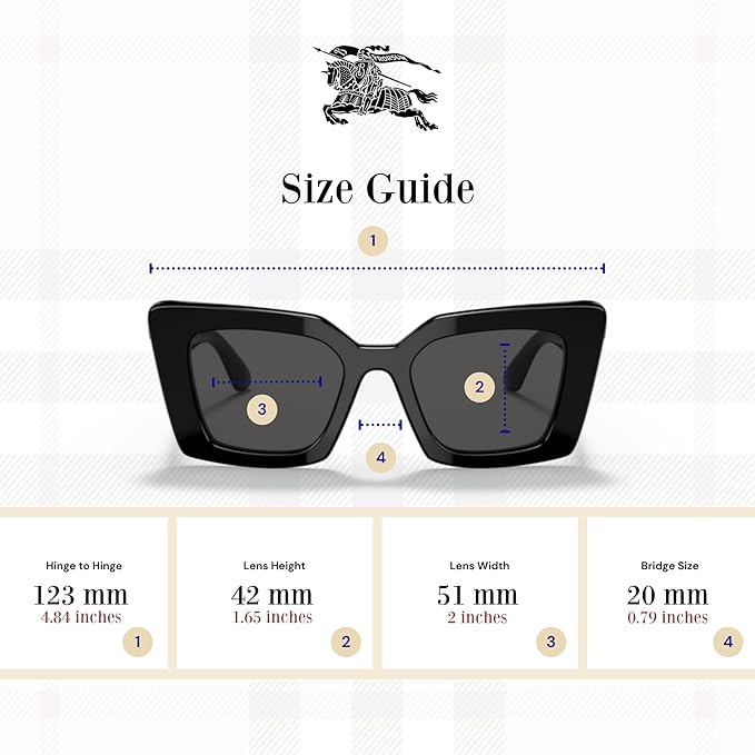 BURBERRY Daisy Square Sunglasses For Women