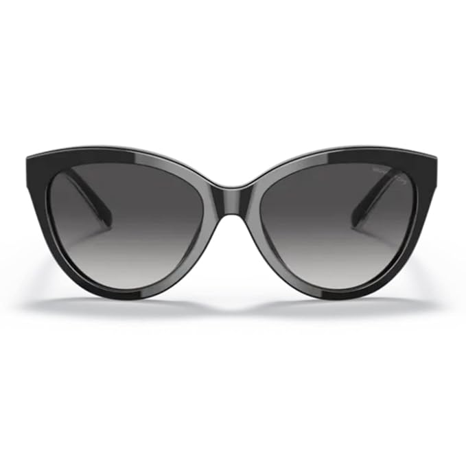Michael Kors Womens Rectangular Polarized Sunglasses , Black/Clear Laminate/Dark Grey Gradient, One Size, Onesize