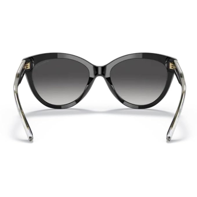Michael Kors Womens Rectangular Polarized Sunglasses , Black/Clear Laminate/Dark Grey Gradient, One Size, Onesize