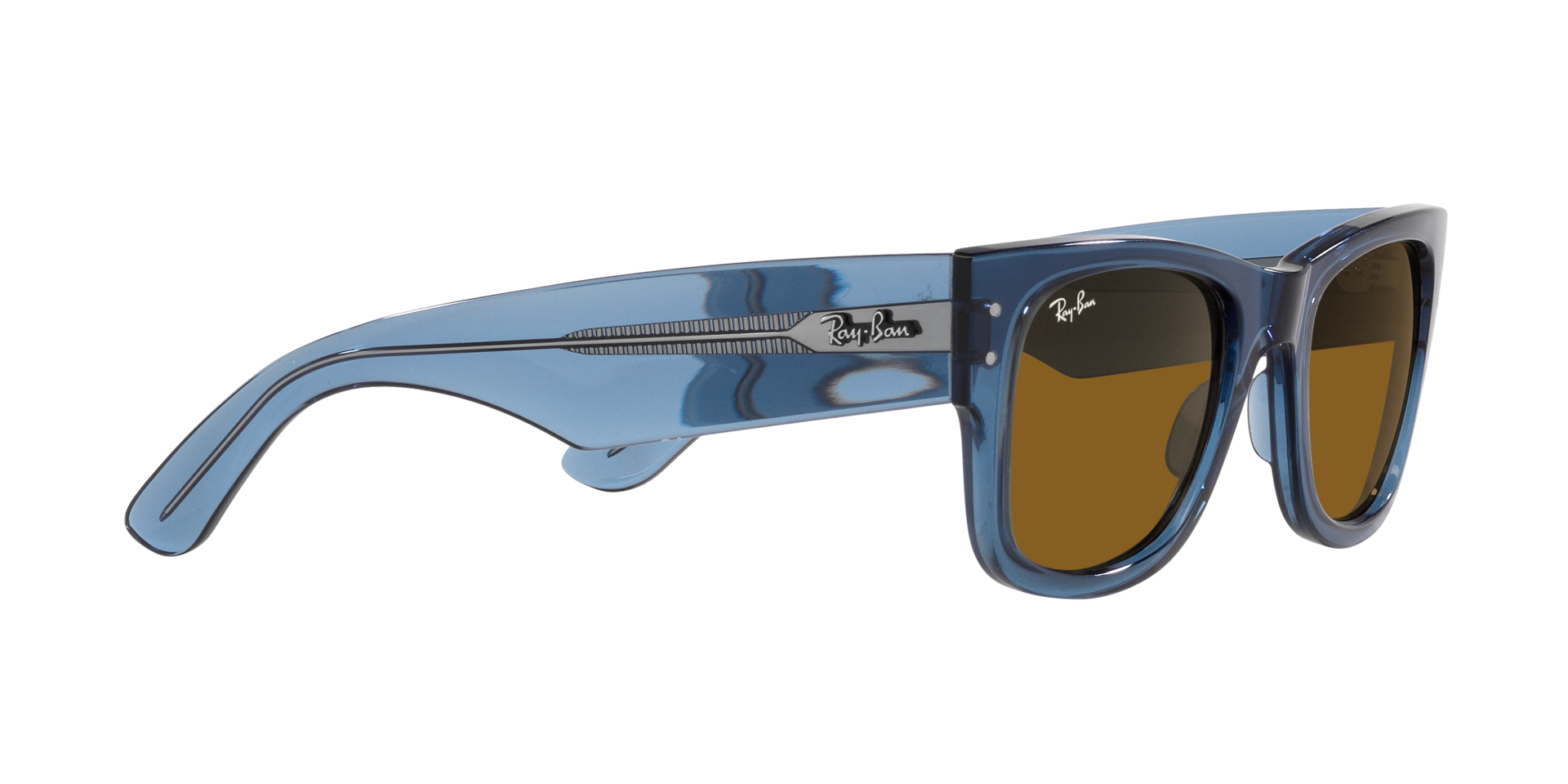 Ray-Ban Sunglasses | Transparent Blu Sunglasses ( 0RB0840S | Square | Blue Frame | Brown Lens )