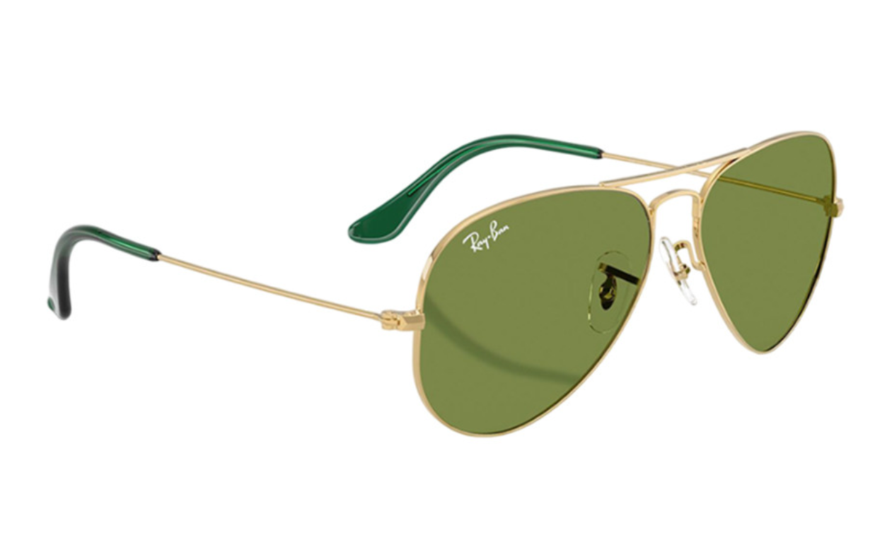 RAY-BAN Unisex UV Protected Green Lens Pilot Sunglasses