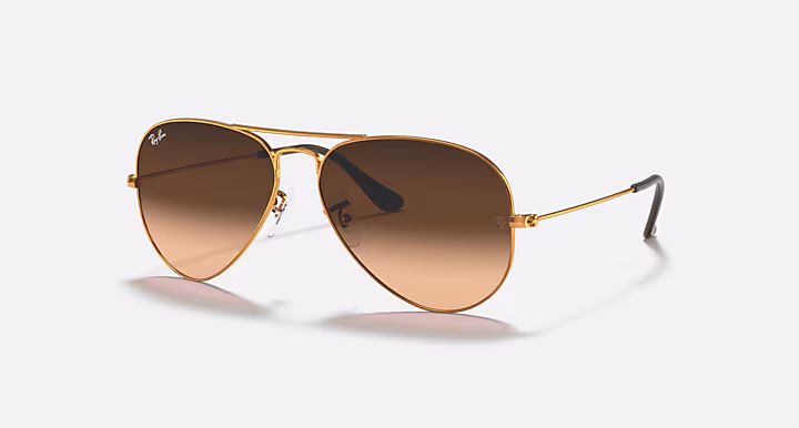 Ray-Ban AVIATOR GRADIENT Sunglasses in Light Brown and Pink