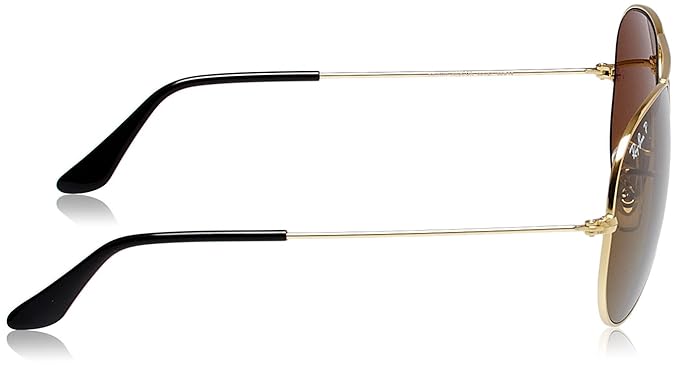 RAYBAN AVIATOR CLASSIC Gold Sunglasses in Brown Lenses