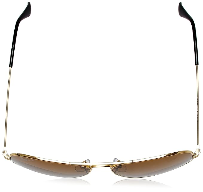 RAYBAN AVIATOR CLASSIC Gold Sunglasses in Brown Lenses