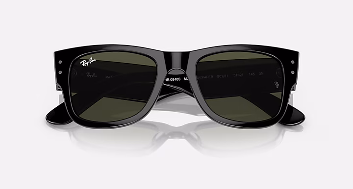 RAYBAN MEGA WAYFARER Sunglasses in Black and Green