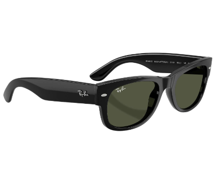 Ray-Ban Mega Wayfarer Sunglasses - Black/Green